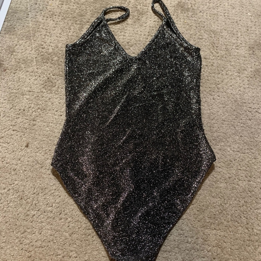 Black sparkly bodysuit from cotton on